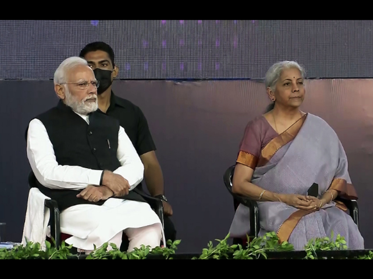 Indian prime minister Narendra Modi and finance minister Nirmala Sitharaman