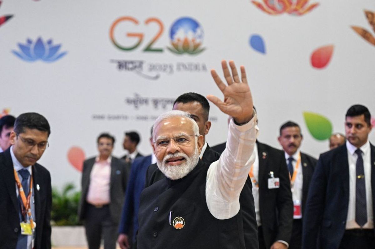 Indian prime minister Narendra Modi at G20 leaders' summit in New Delhi, India