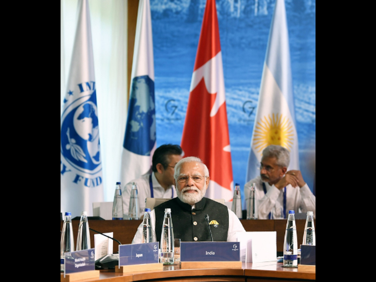 Indian prime minister Narendra Modi at G7 summit