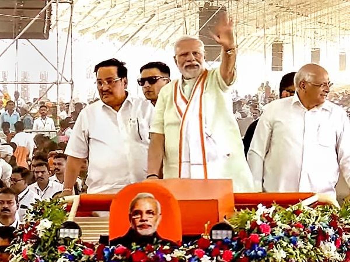 Indian prime minister Narendra Modi in Gujarat