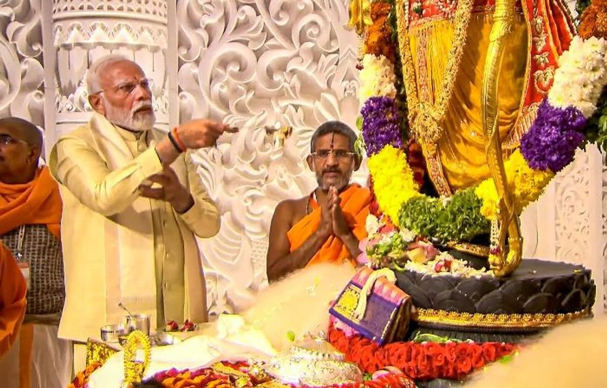 Indian prime minister Narendra Modi inaugurates Ram temple in Ayodhya