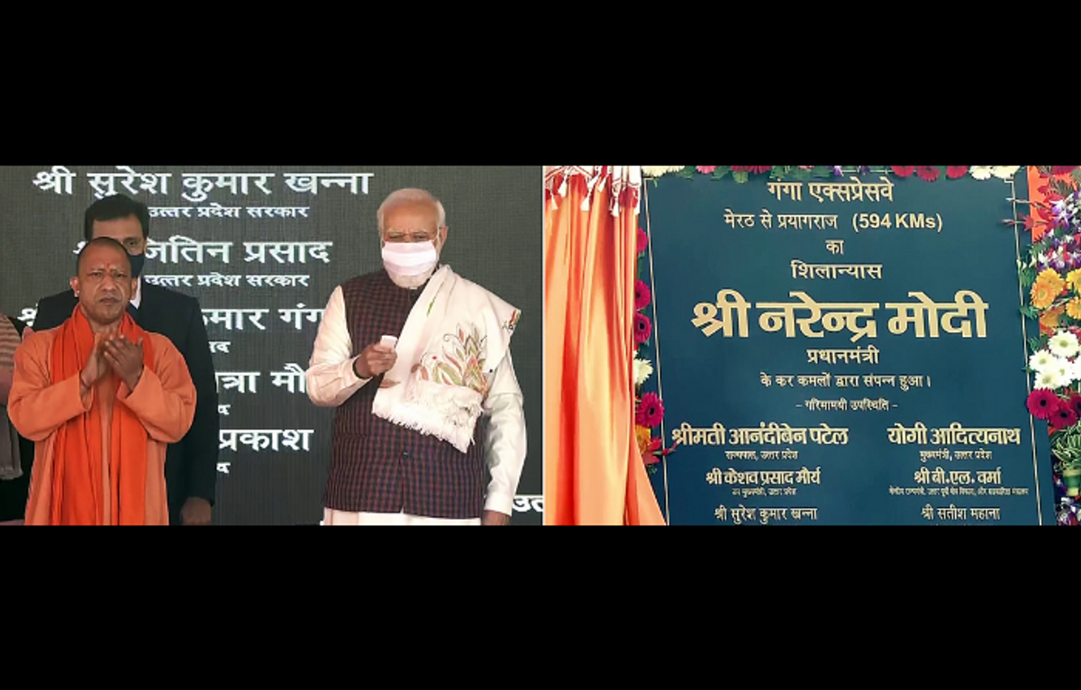 Modi lays  expressway foundation stone in poll-bound UP
