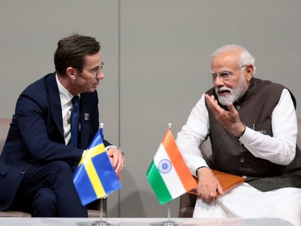 Indian prime minister Narendra Modi meets his Swedish counterpart Ulf Kristersson on the sidelines of the COP28 World Climate Action Summit, in Dubai,