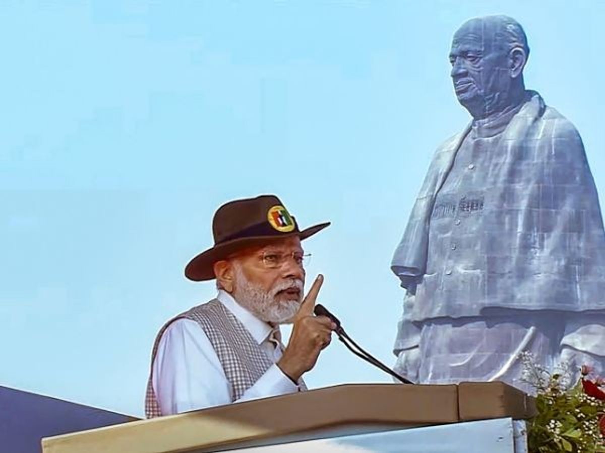 Indian prime minister Narendra Modi on the birth anniversary of the country's first home minister Sardar Vallabhbhai Patel