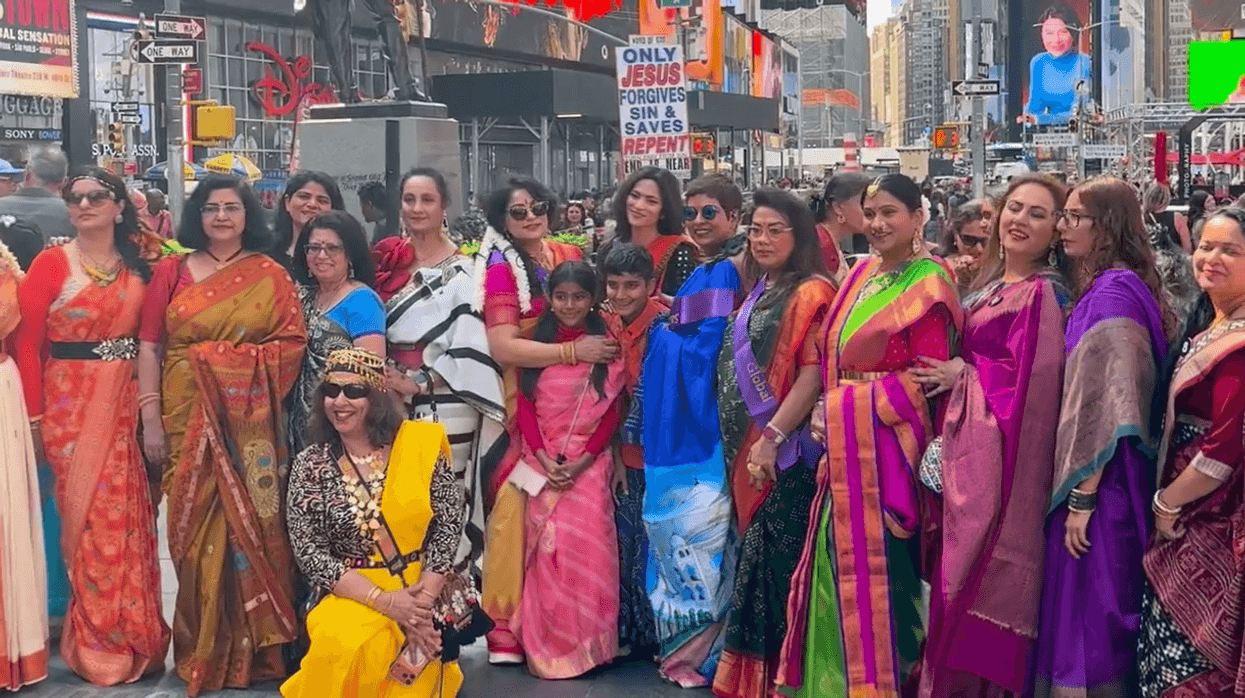 Indian Sarees Take Over Times Square