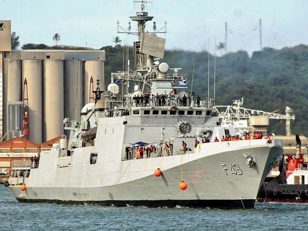 Indian ship INS Trishul at Durban, South Africa,