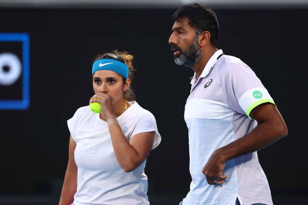 Indian tennis players Sania Mirza and Rohan Bopanna