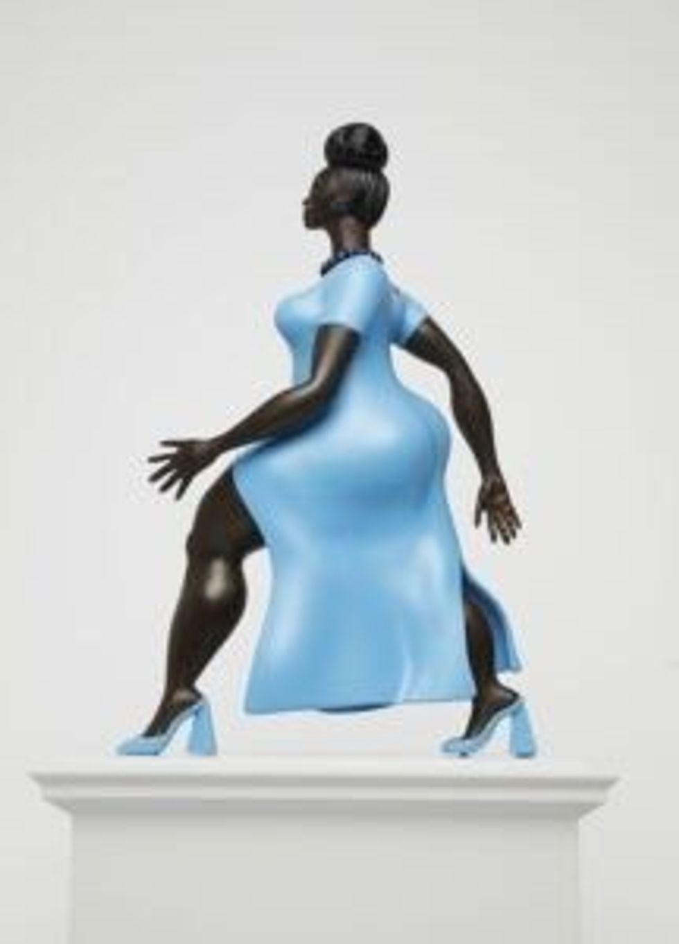 INSET 3 Fourth Plinth. Tschabalala Self. Lady in Blue. Credit James O Jenkins 19 February 2024