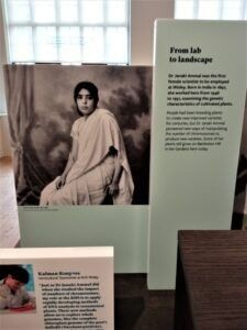 INSET Janaki Ammal display at the Old Laboratory at RHS Wiseley 6 April 2023