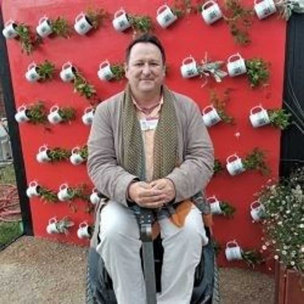 INSET Mark Lane of Budget Friendly Gardens Hampton Court Palace Flower Show 2023 pic five