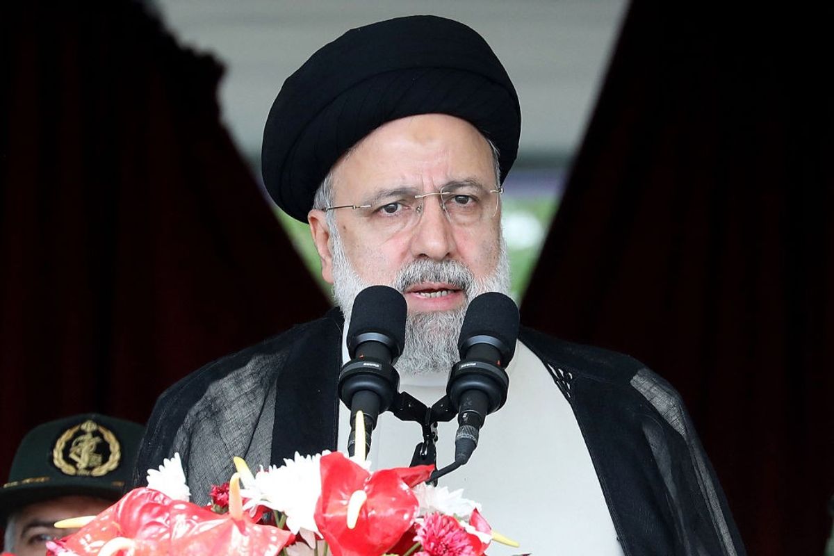 Iranian president Ebrahim Raisi in Tehran on April 17, 2024.