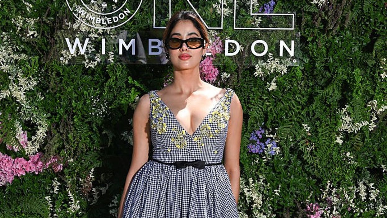 Janhvi Kapoor Stuns in Miu Miu Midi dress at Wimbledon 2025