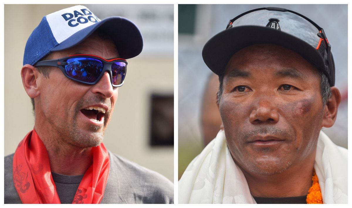 British climber, Nepali guide set Everest climbing records