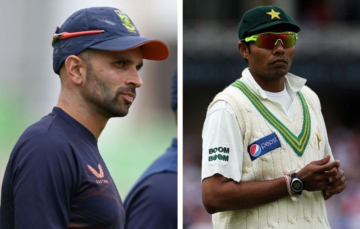 Keshav Maharaj (L) and Danish Kaneria