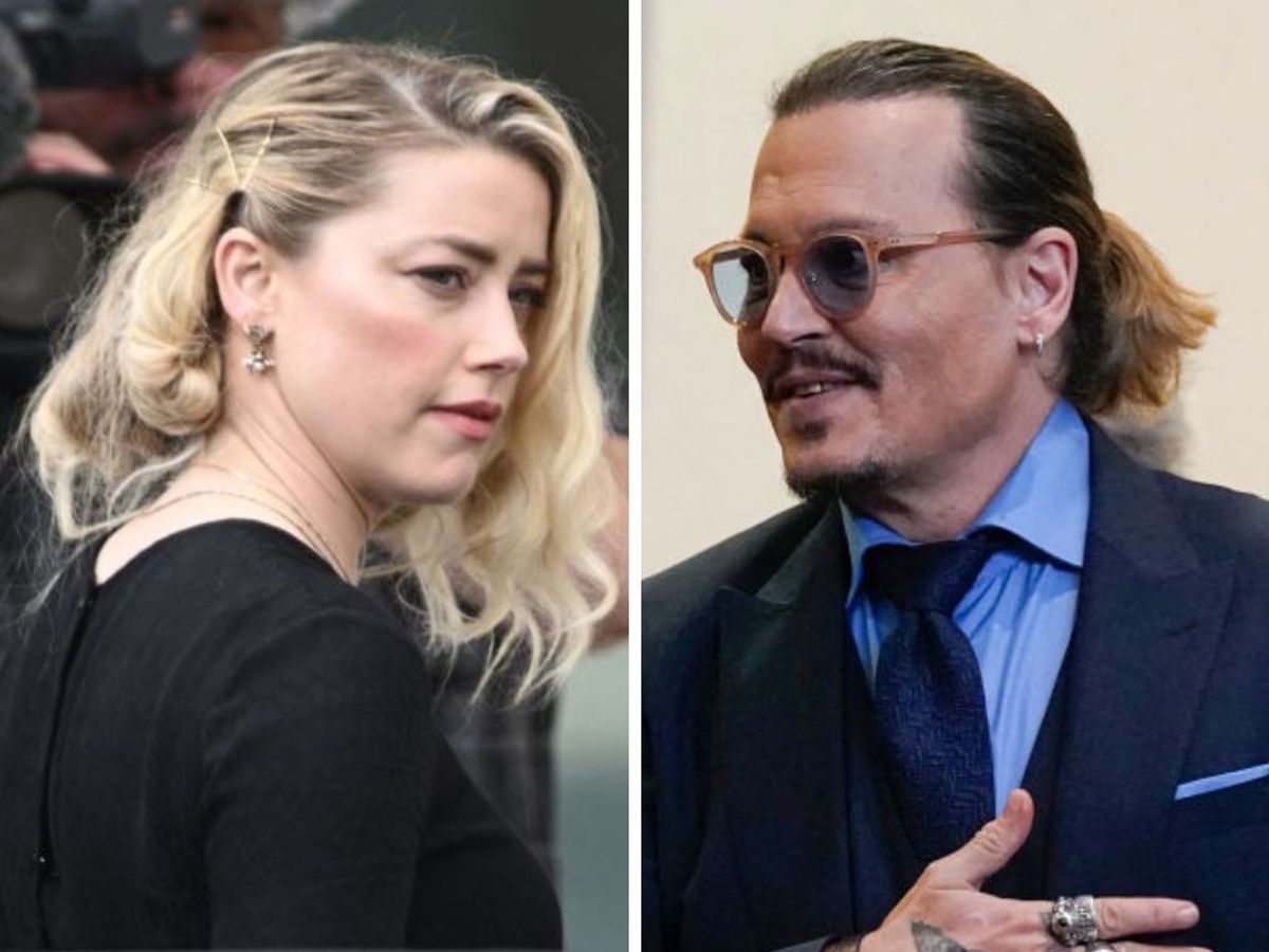 (L-R) Amber Heard and Johnny Depp