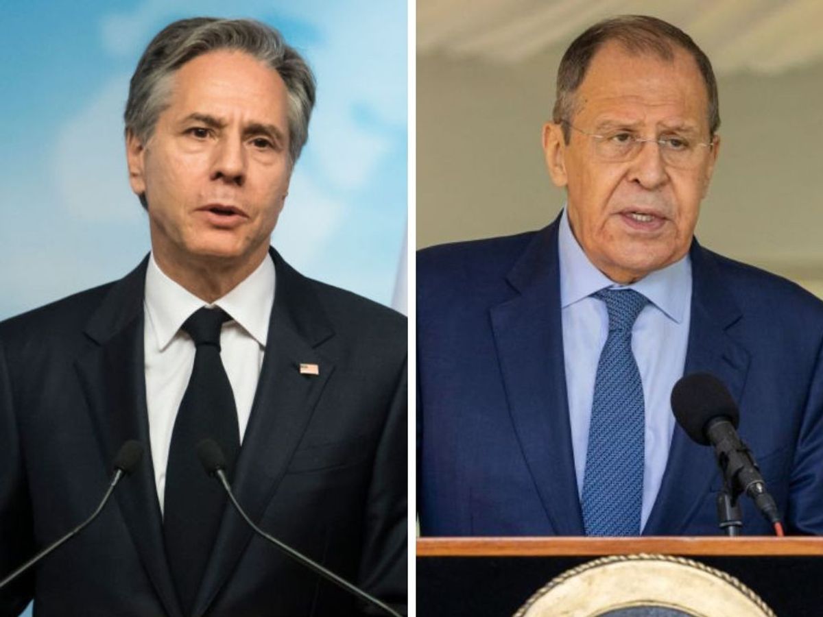(L-R) Antony Blinken and Sergei Lavrov