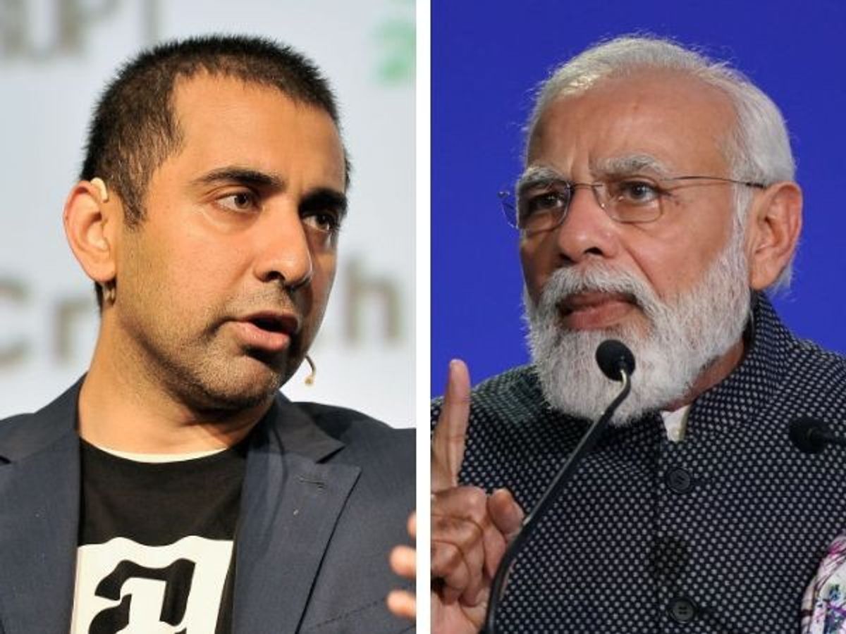 (L-R) Balaji Srinivasan and Indian PM Narendra Modi