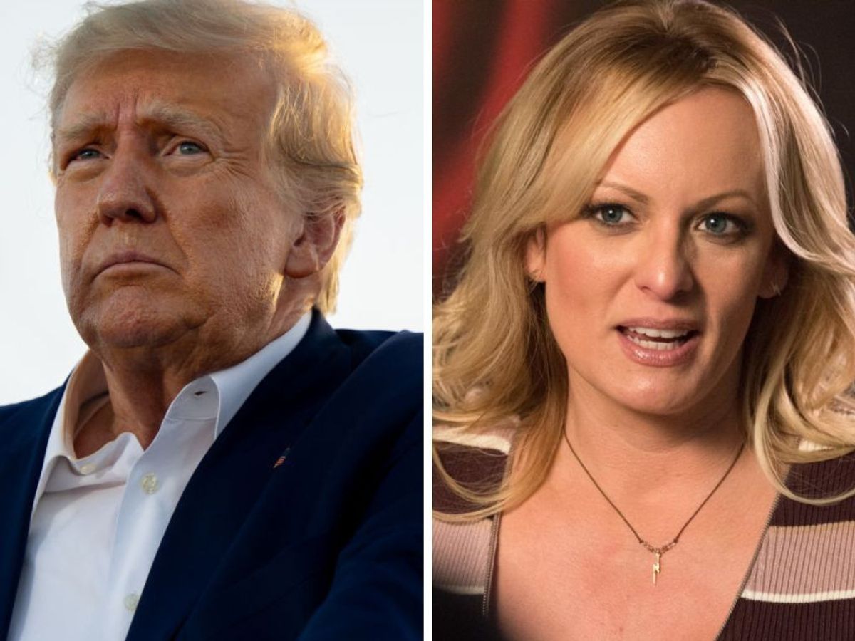 (L-R) Donald Trump and Stormy Daniels