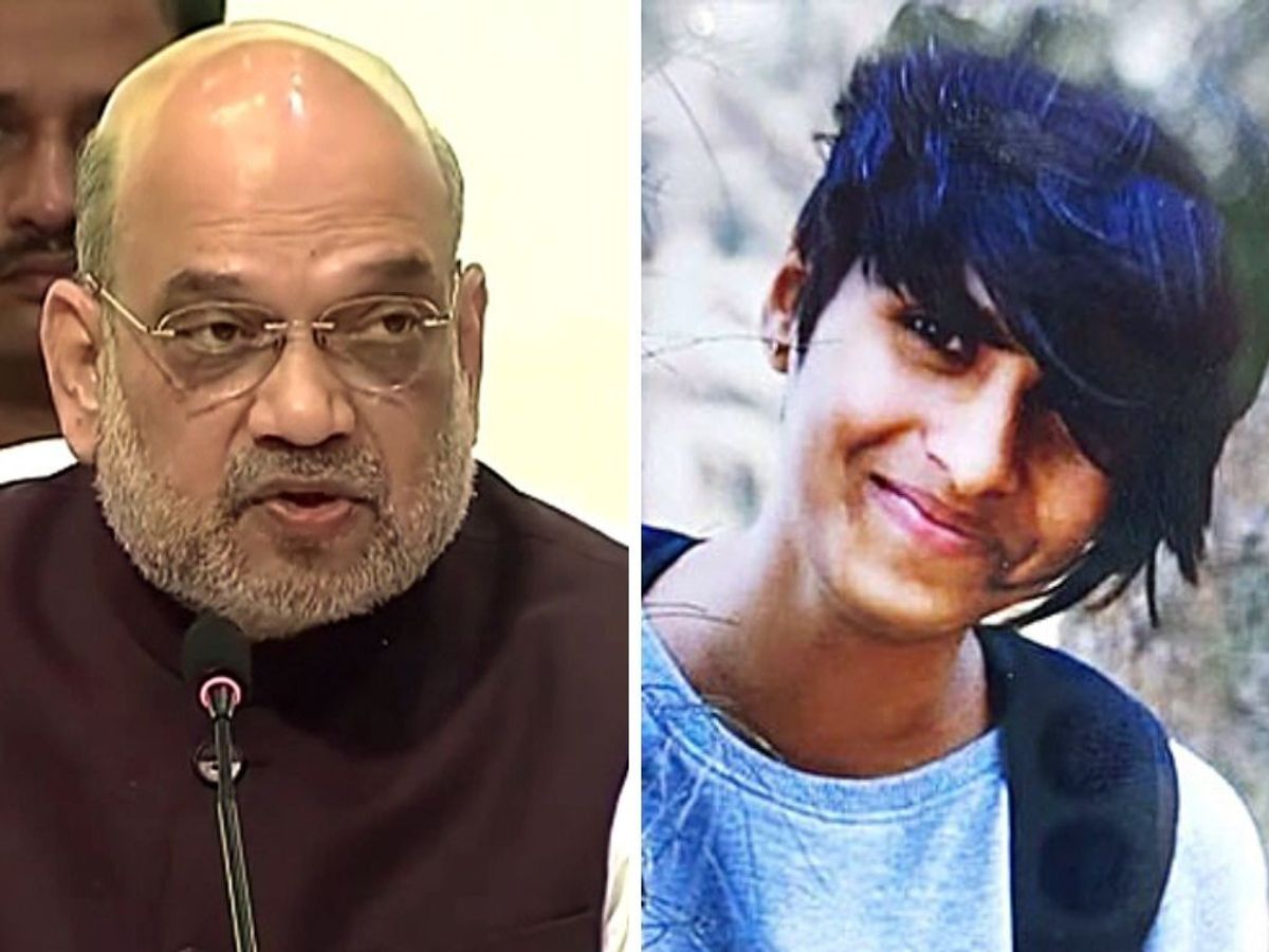 (L-R) Indian home minister Amit Shah and Shraddha Walkar