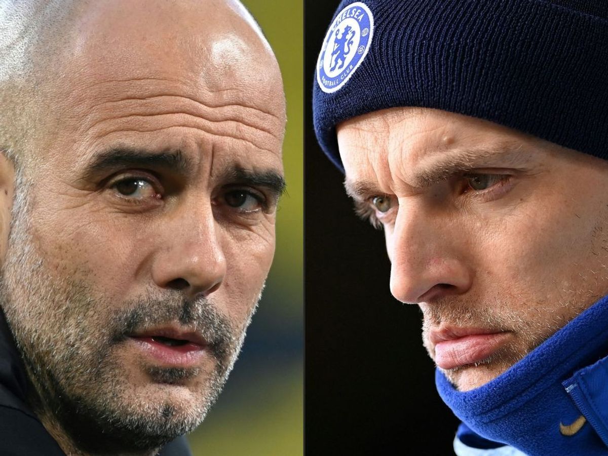 (L-R) Pep Guardiola and Thomas Tuchel