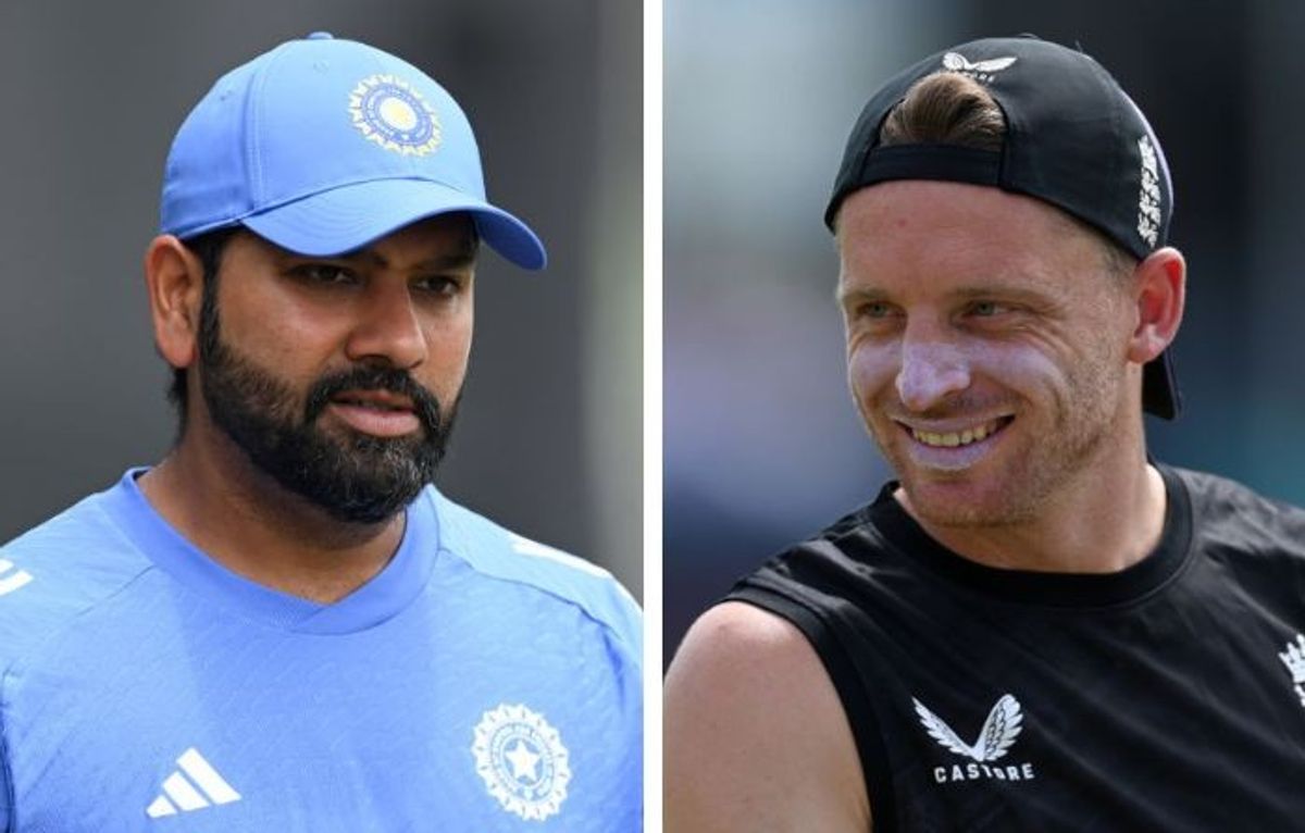 (L-R) Rohit Sharma and Jos Buttler