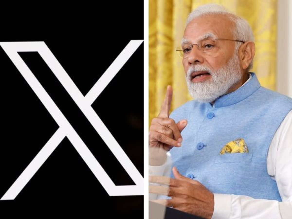 (L-R) X and Indian prime minister Narendra Modi