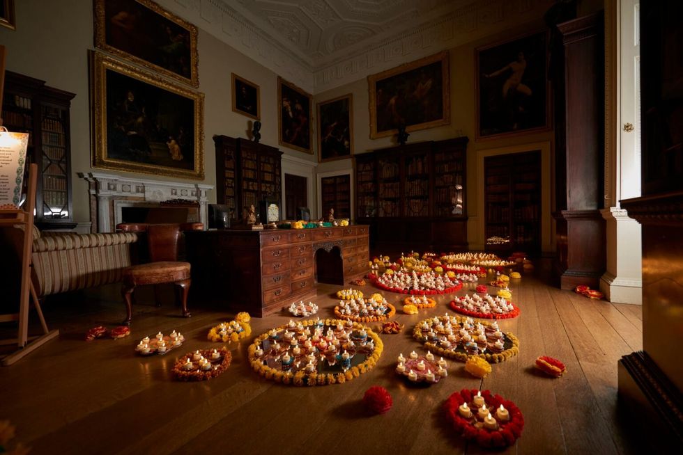 LEAD Inset 1 Illuminated diyas made by local artist Sheena Holland bring light to the Library for Diwali ©NT Images Trevor Ray Hart 2 1
