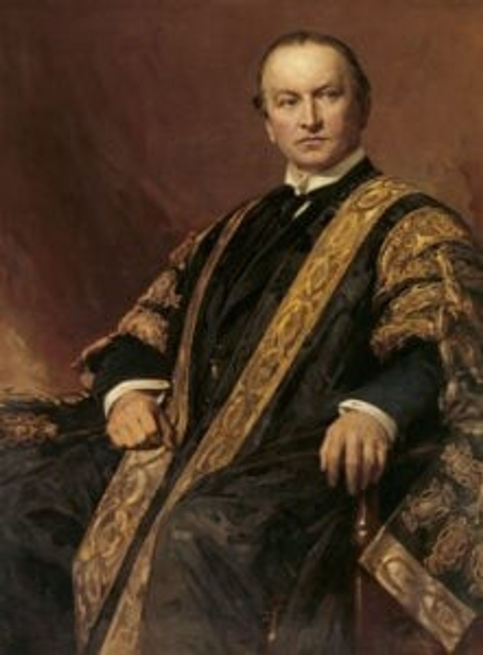 LEAD Inset 3 George Nathaniel Curzon in Robes of Chancellor of Oxford University by Sir Hubert von Herkomer © NT Images 1