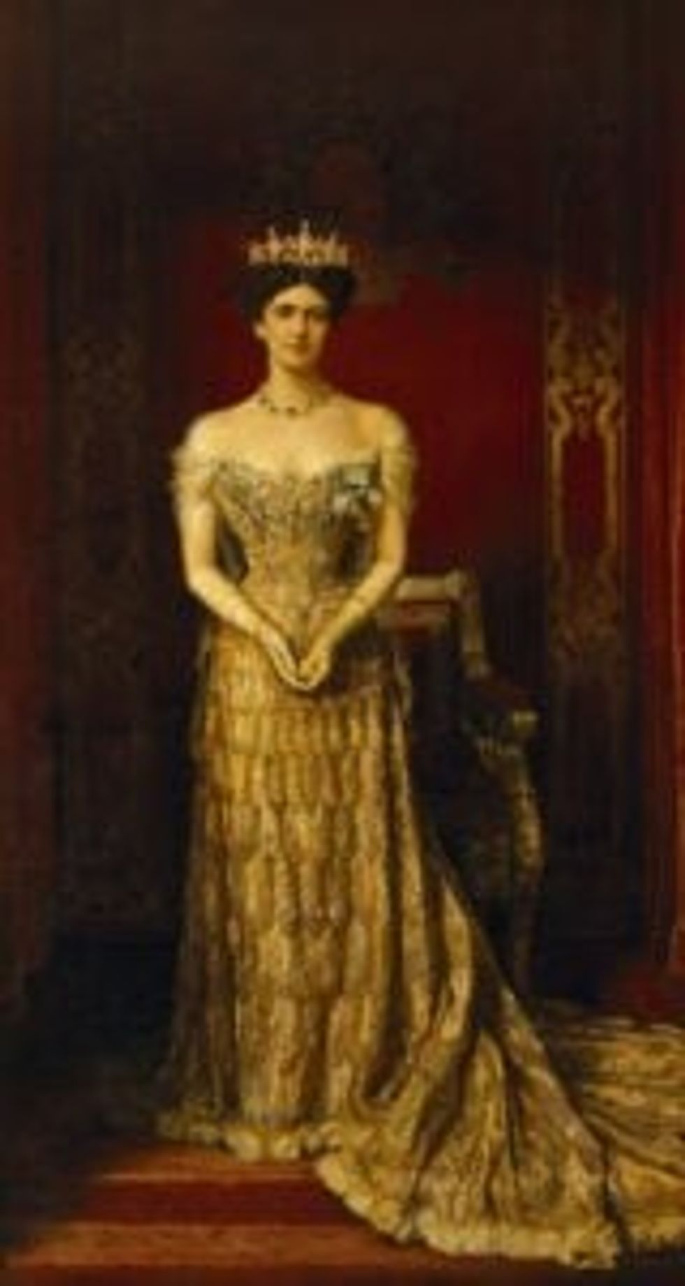 LEAD Inset 6 Pls use in full MARY VICTORIA LEITER LADY CURZON 1909 by William Logsdail d 1944 at Kedleston Hall Derbyshire NT Images 1