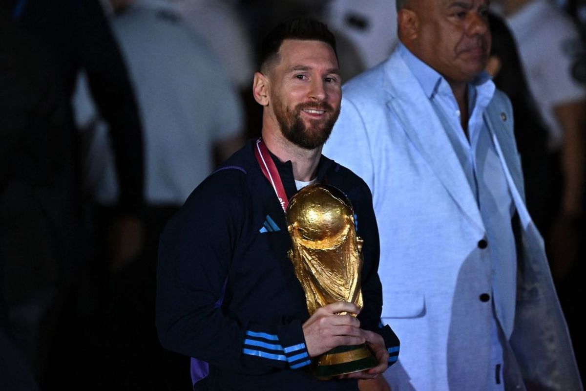 Lionel Messi with FIFA World Cup 2022