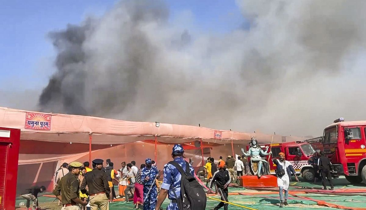 maha kumbh Mela fire