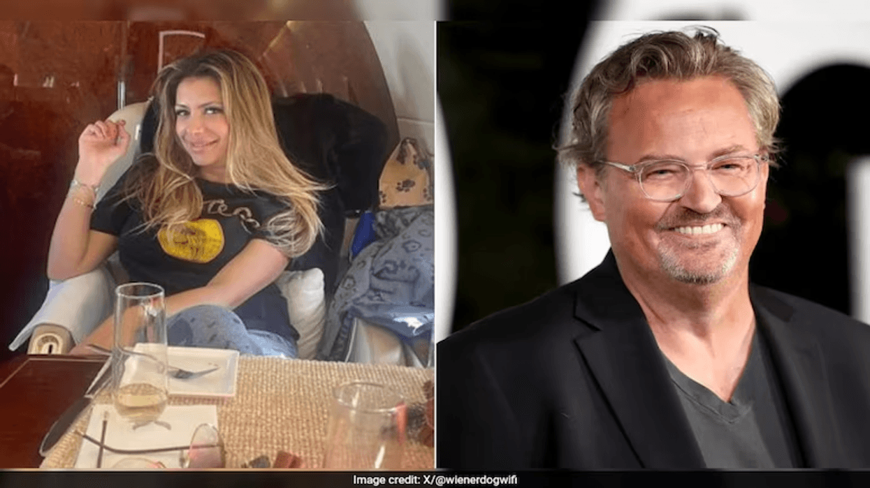 Matthew Perry (R), Jasveen Sangha (L)