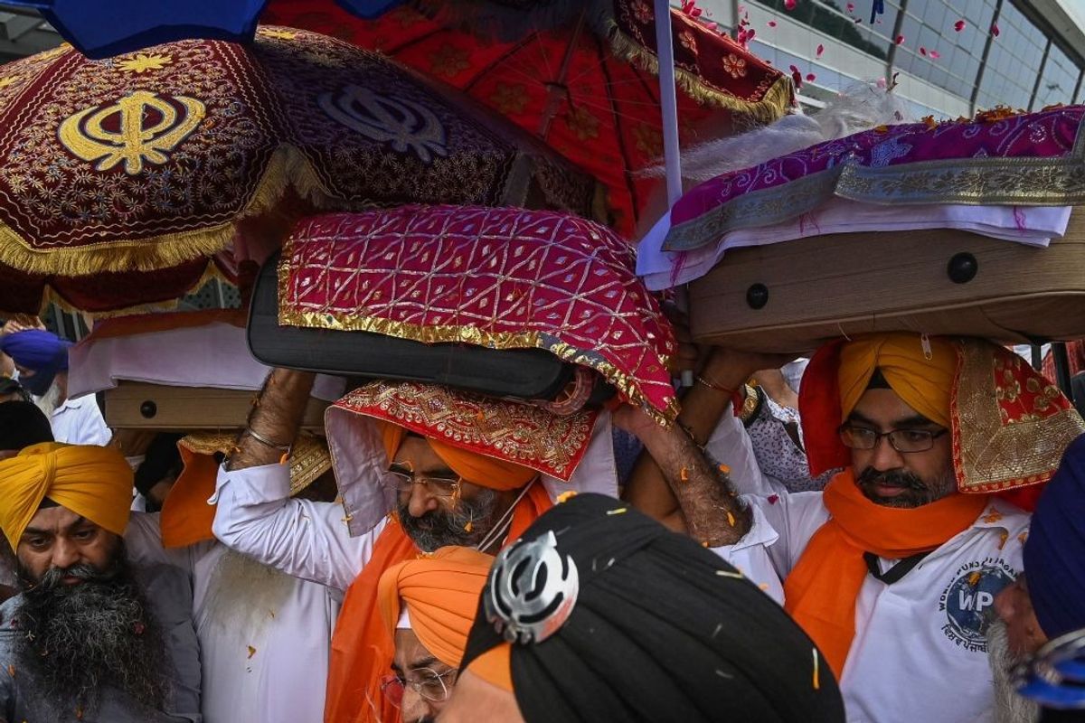 Sikh religious text flown out of Kabul to India