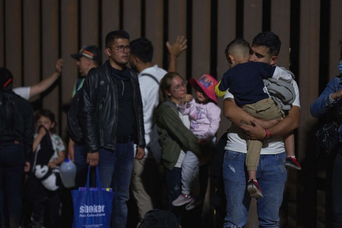Migrants at Mexico-US border