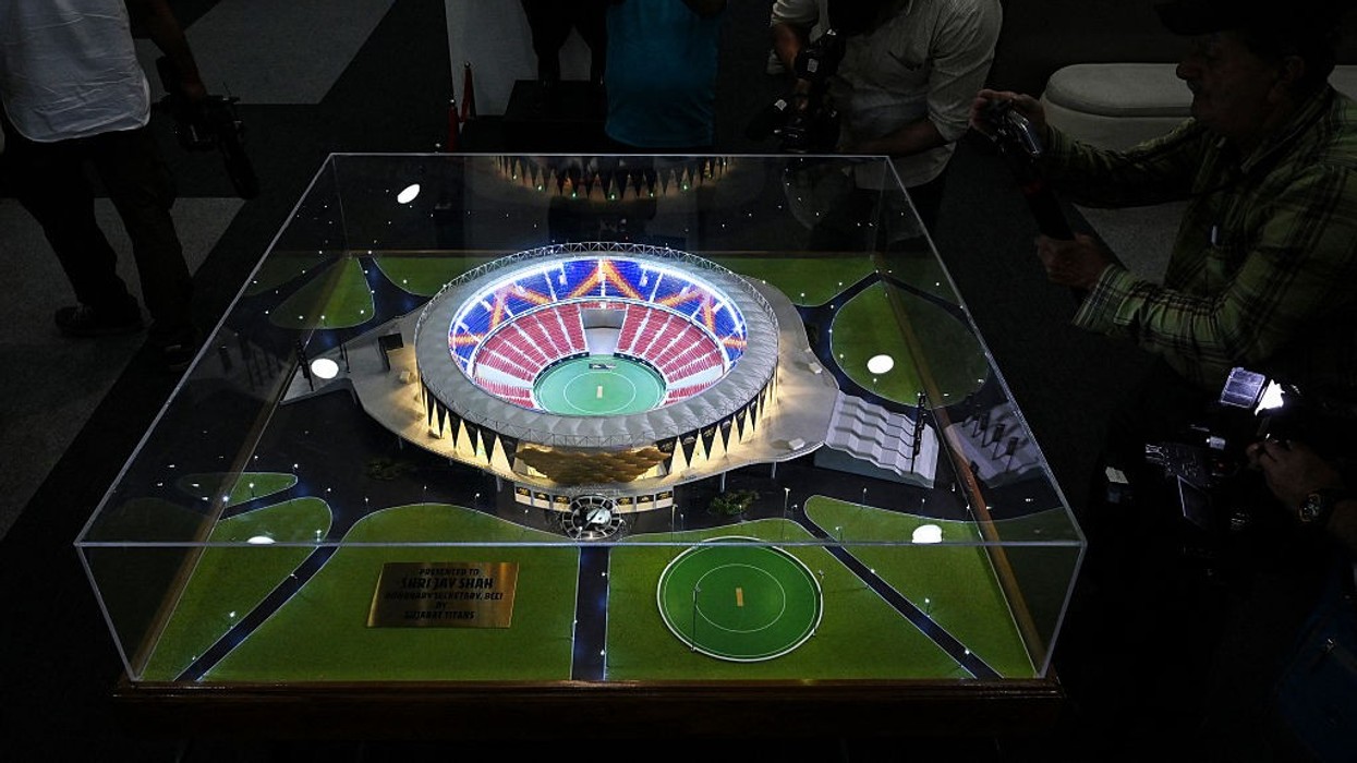 Model of the Narendra Modi Stadium