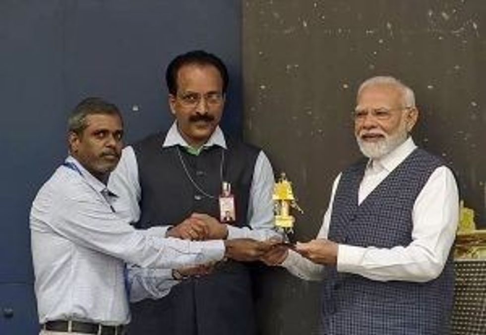 Modi Isro model CREDIT ANI Photo