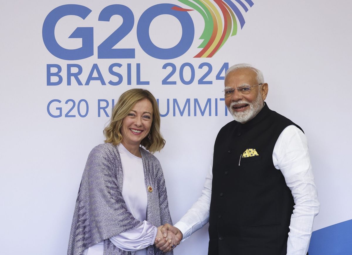 Modi Meloni g20 meeting