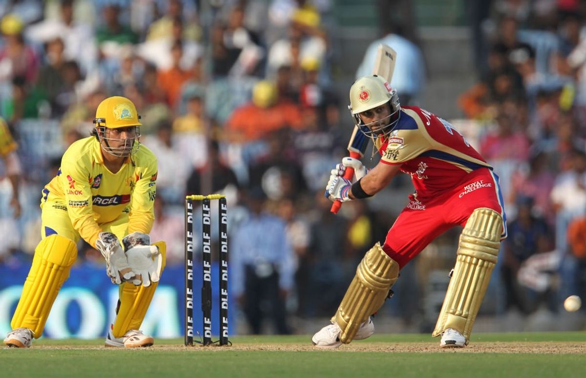 MS Dhoni and Virat Kohli in IPL 2012