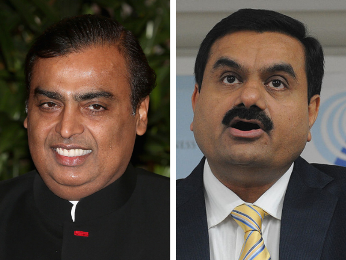 Mukesh Ambani and Gautam Adani