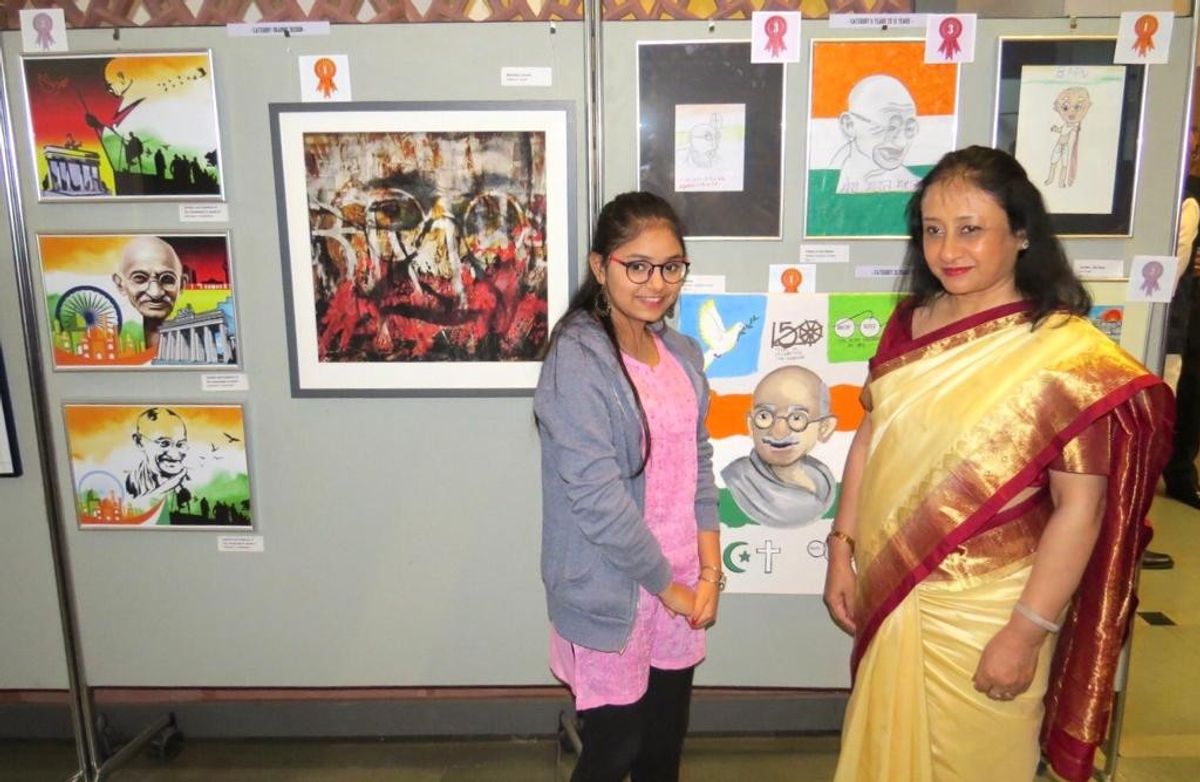 Berlin's Indian Embassy opens art exhibition to commemorate 150 years of Mahatma Gandhi