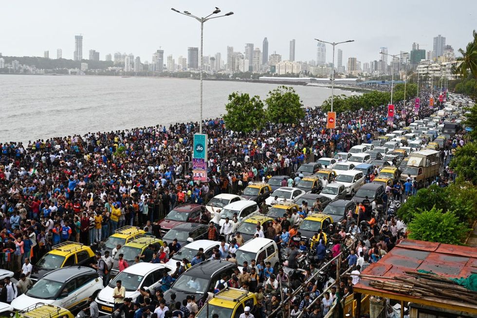 Mumbai traffic comes to standstill as India's T20 World Cup-winning squad does a victory parade
