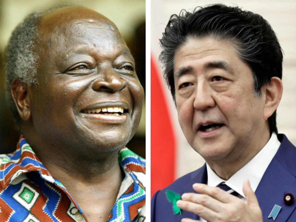Mwai Kibaki and Shinzo Abe