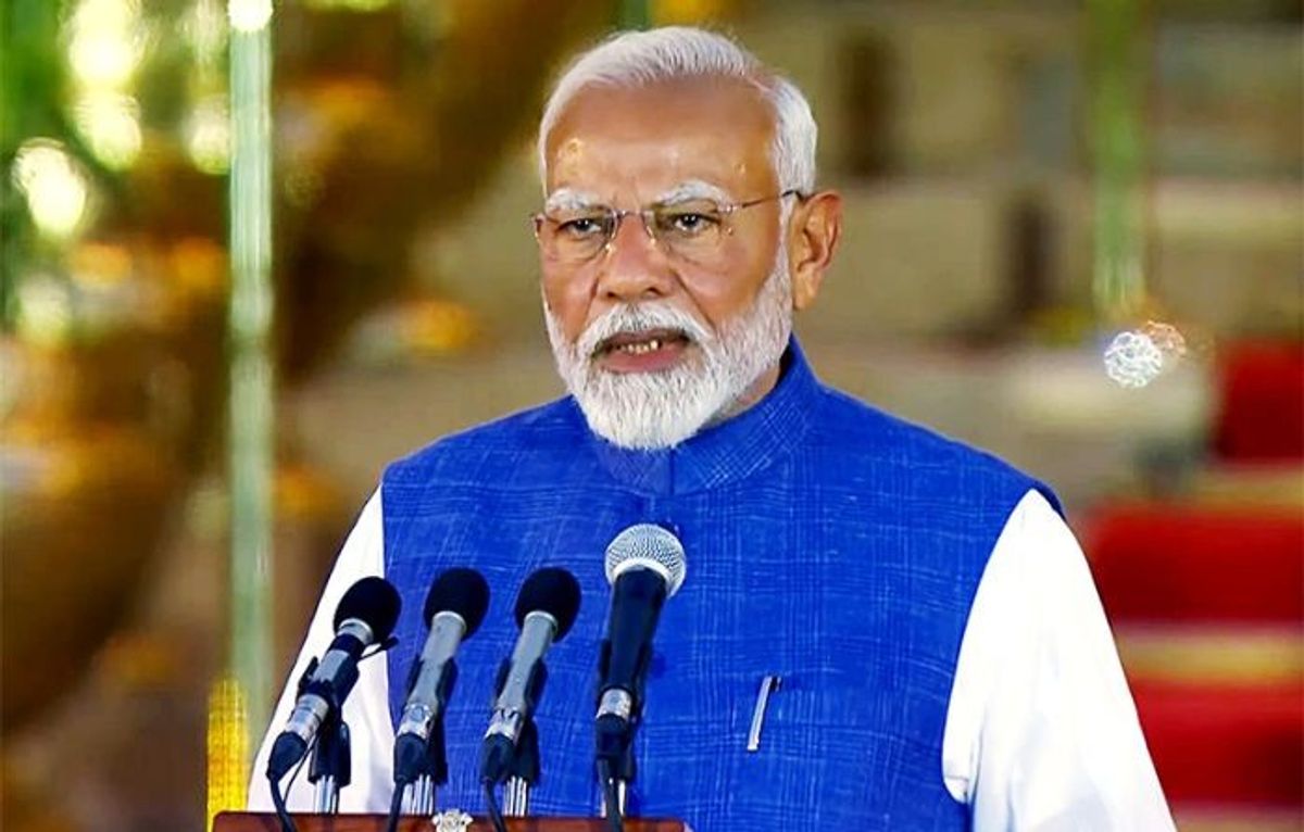 Narendra Modi takes oath as the prime minister of India for the third consecutive time.
