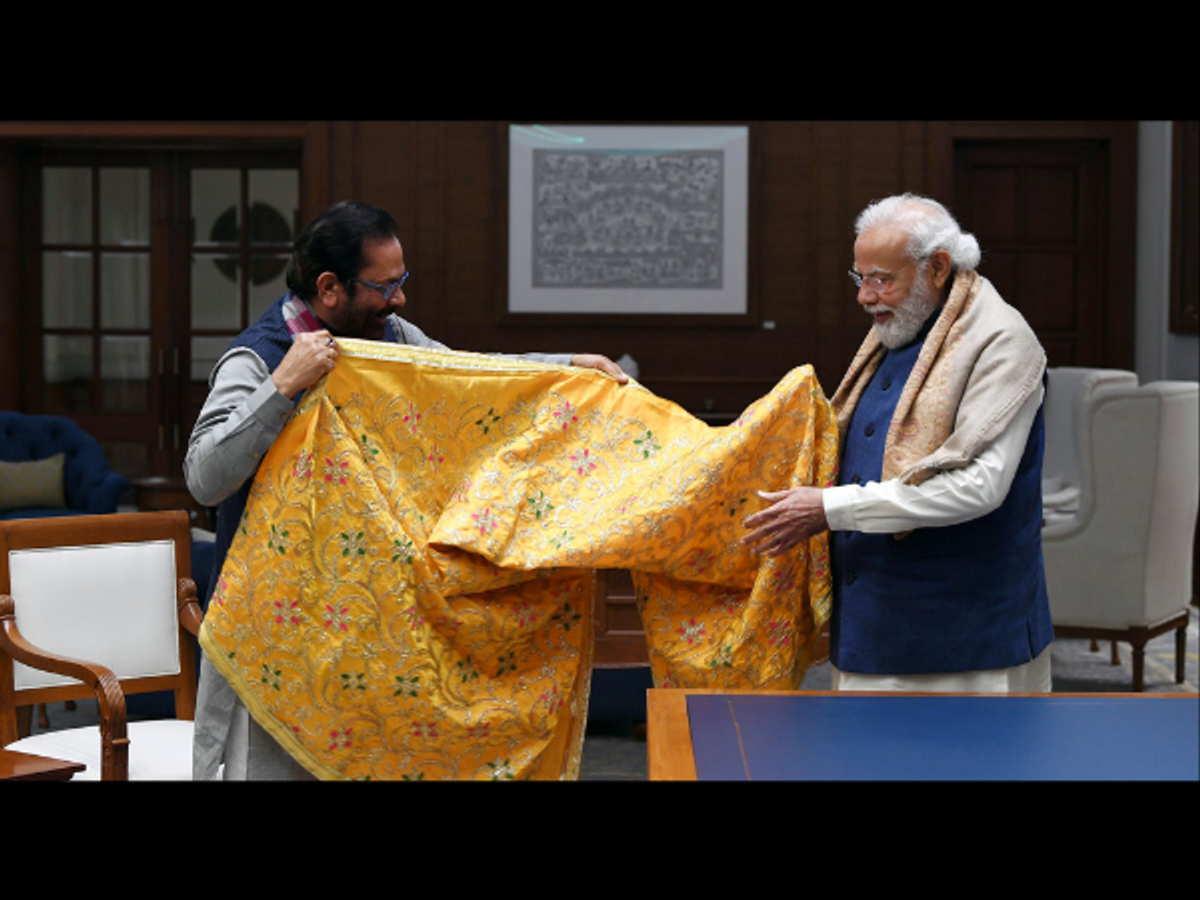 Narendra Modi with Mukhtar Abbas Naqvi