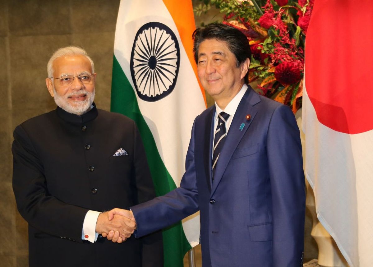 Narendra Modi with Shinzo Abe