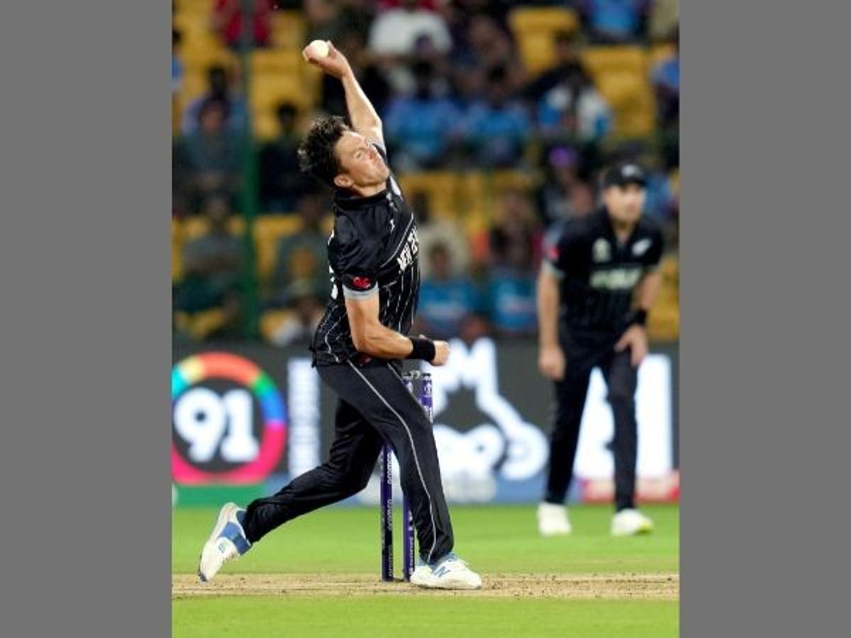 New Zealand pacer Trent Boult in action in a World Cup 2023 match.