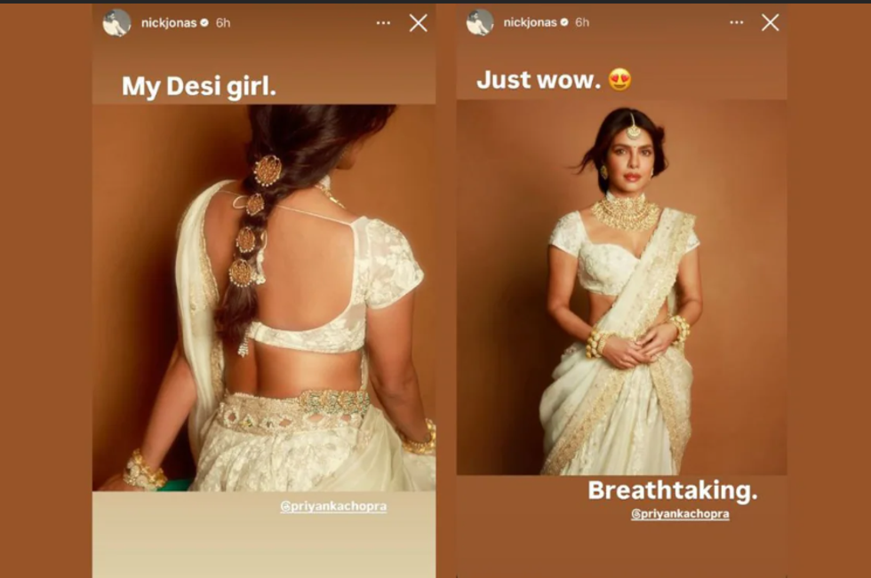 Nick Jonas Praises Priyanka Chopra\u2019s Stunning Varanasi Look