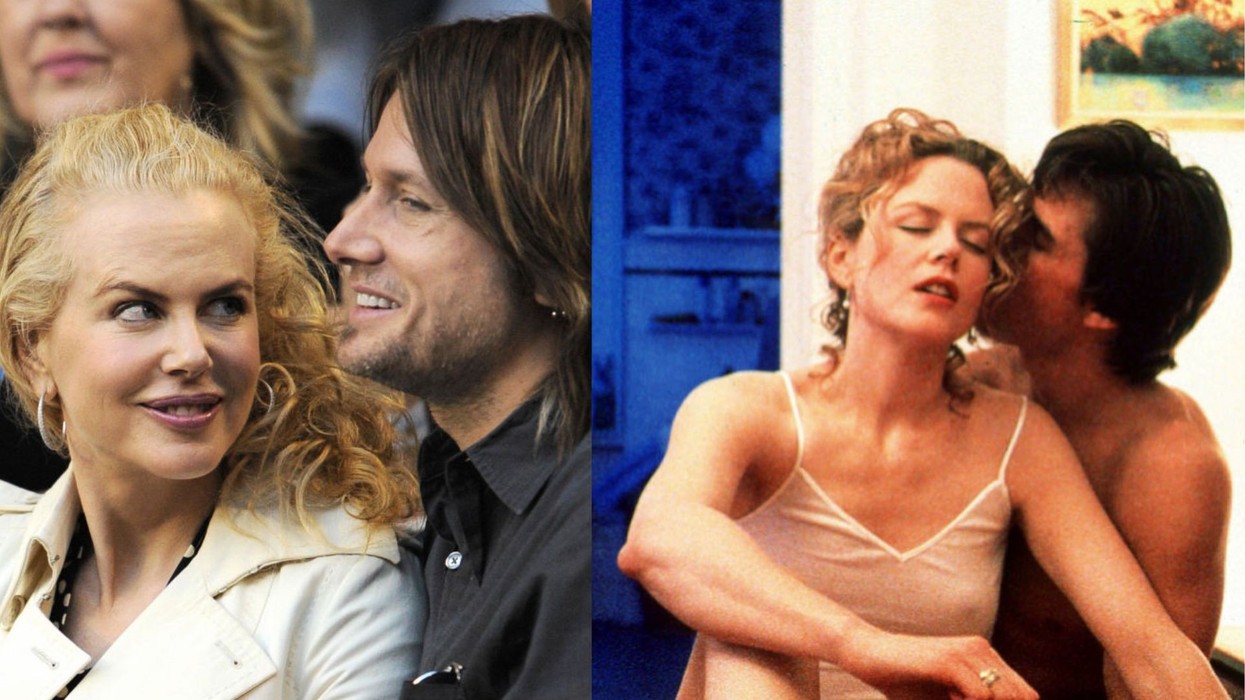 Nicole Kidman with Keith Urban and with Tom Cruise