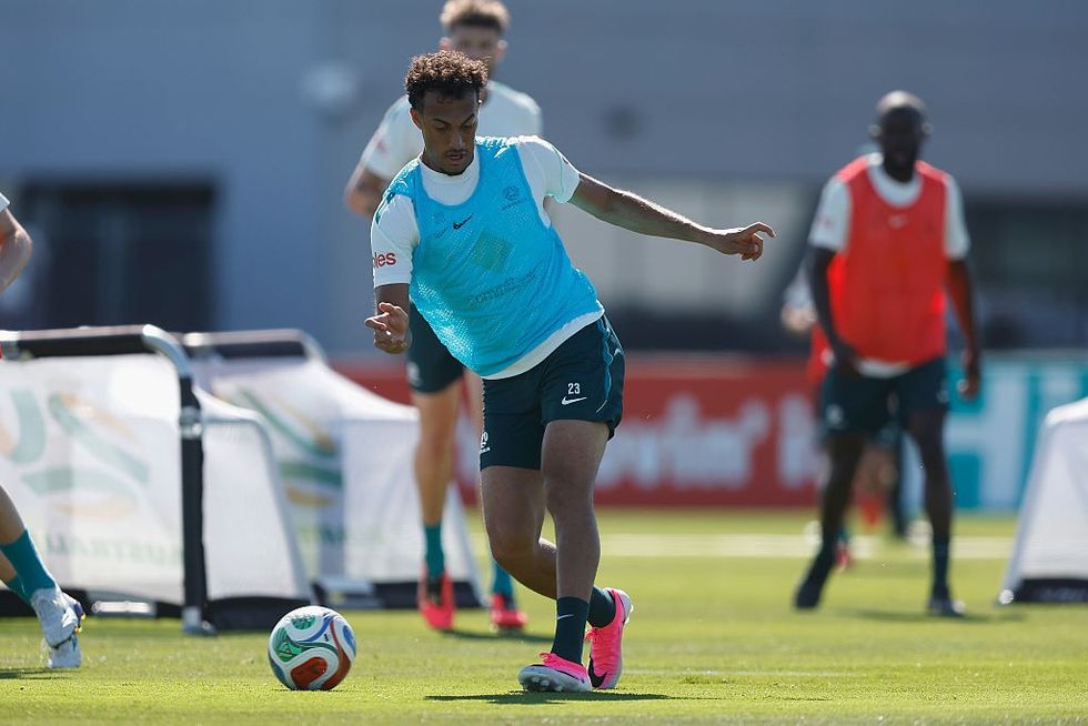 Nishan Velupillay #23 of Australia FIFA 2026 Team