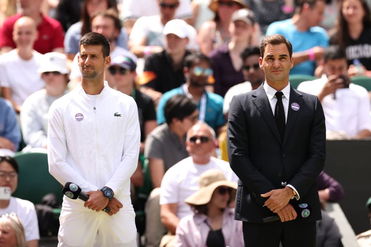 Novak Djokovic and Roger Federer